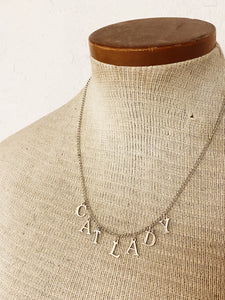 Cat Lady Necklace - Silver