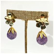 Lilac Drop Flower Earrings