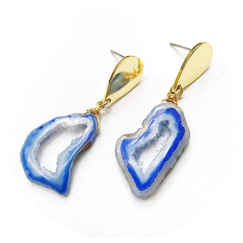 Cobalt Crystal Earrings