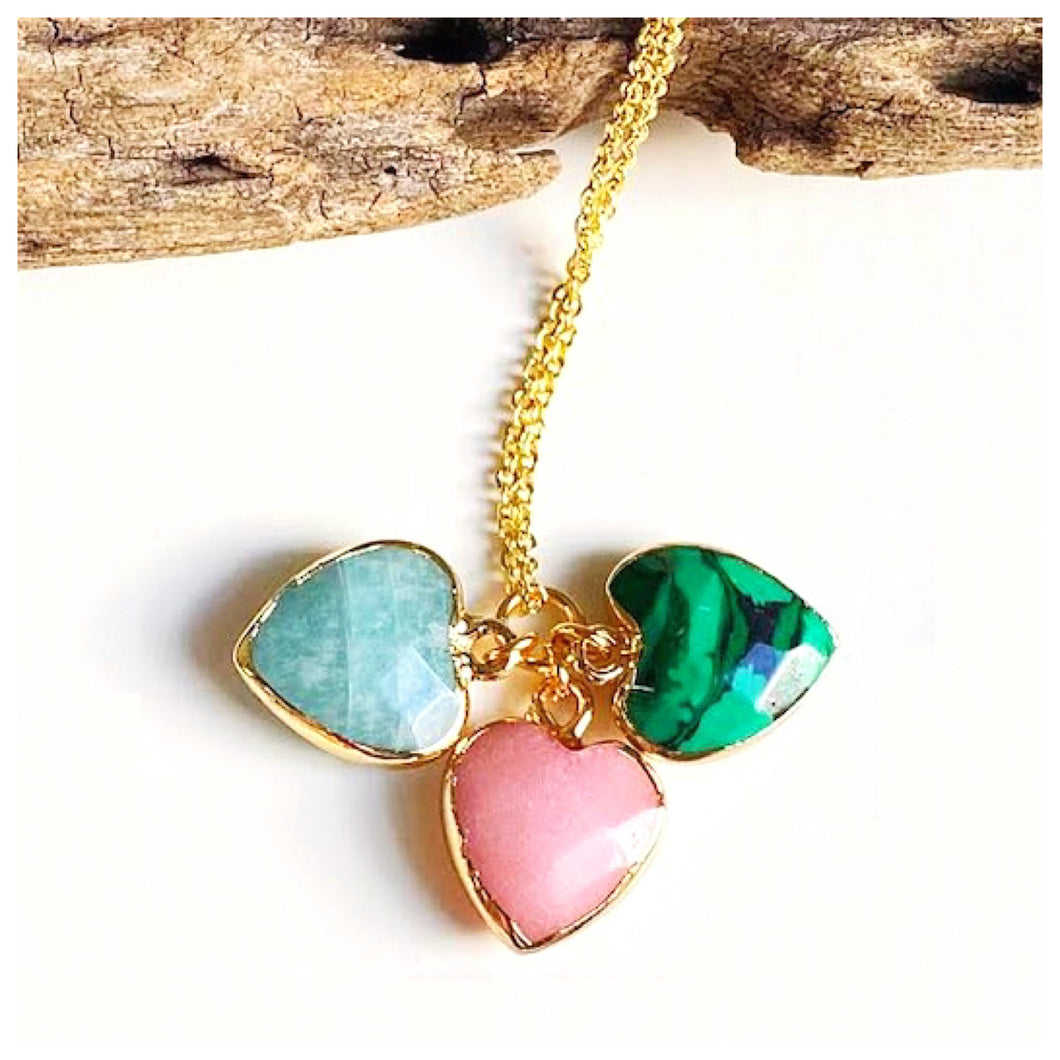 Heart Cluster Necklace