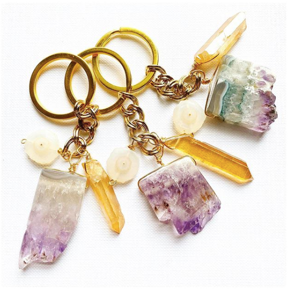 Amethyst keychain sale