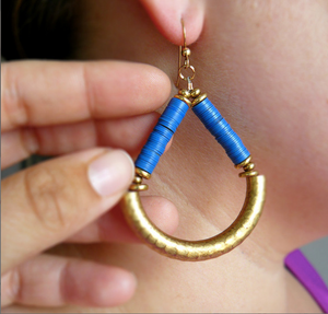 Beaded Boho Dangle Hoop Earrings- Loop de Loop