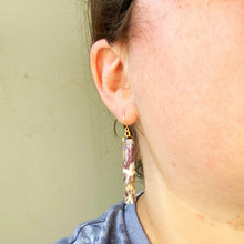 Petrified Amethyst Earrings