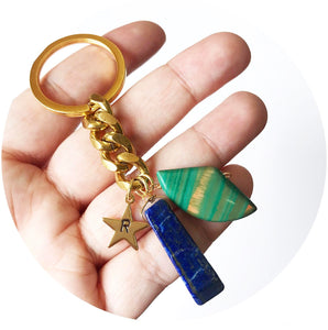 Customizable Initial Crystal Keychain